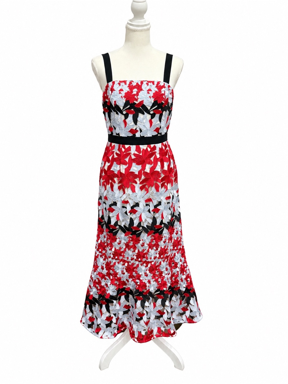 Ted Baker Telily Fishtail Floral Lace Overlay Midi Dress Size 2 US 6